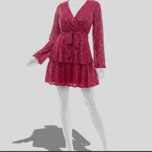 Trixxi Pink Sequin Dress